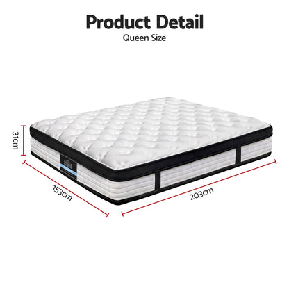 Giselle Bedding 31cm Mattress Euro Top Queen